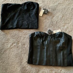 Bustier tops with removable straps